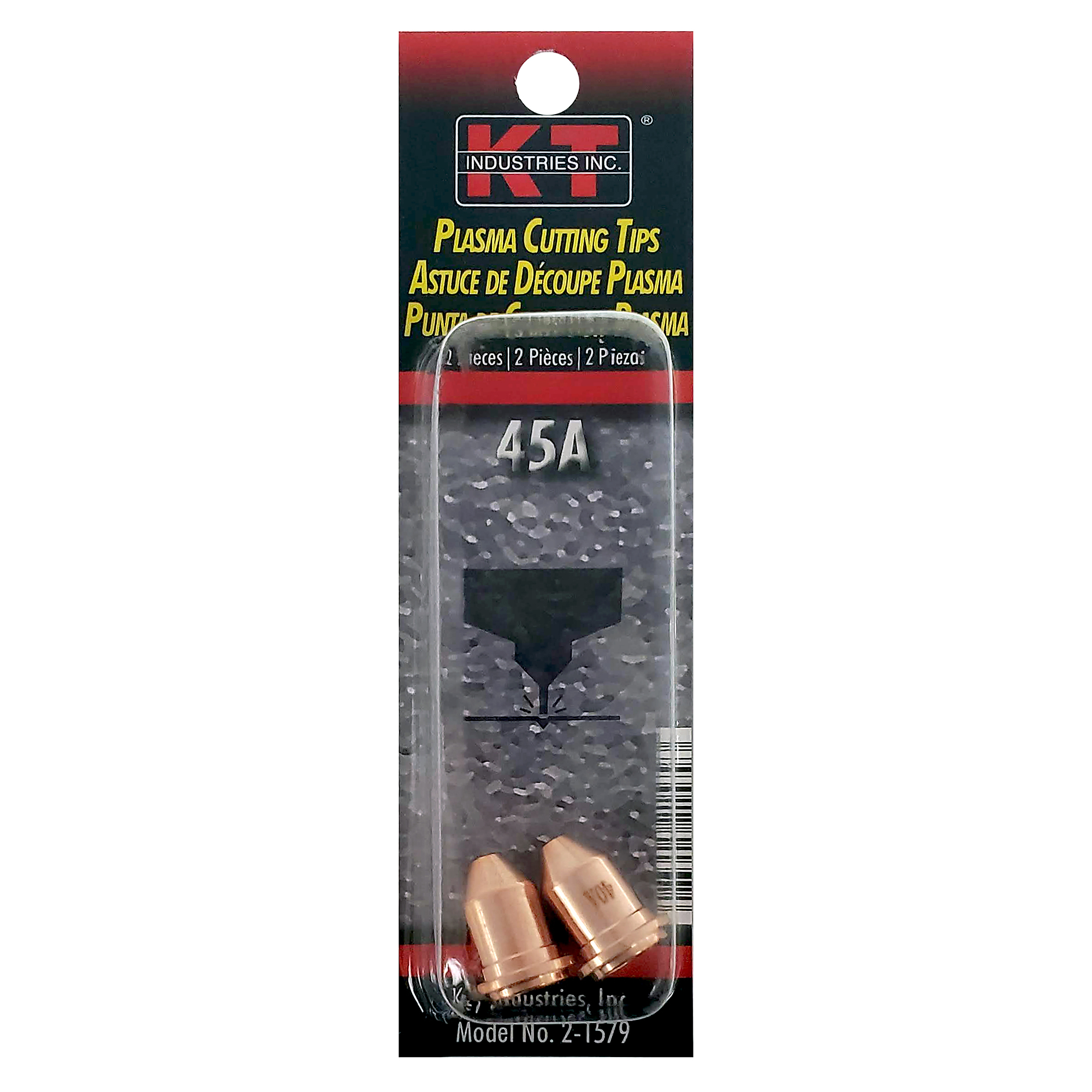 K-T Industries Plasma Cutting Tip — 45 Amps, 2 Pk., Model# 2-1579